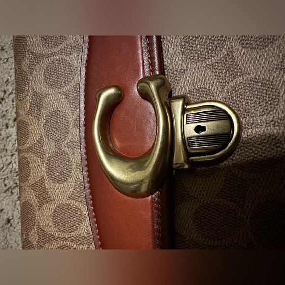 Coach Studio Monogram Canvas Shoulder Bag - Picture 5 of 6